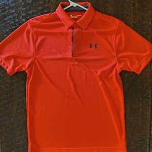 Under Armour Men's Vibrant Red Loose Polo Shirt